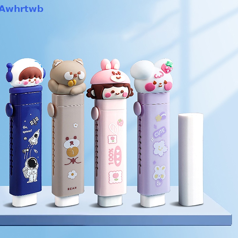 1 Bộ Gôm Tẩy Bút Chì Dạng Đẩy Họa Tiết Hoạt Hình Dễ Thương Mới