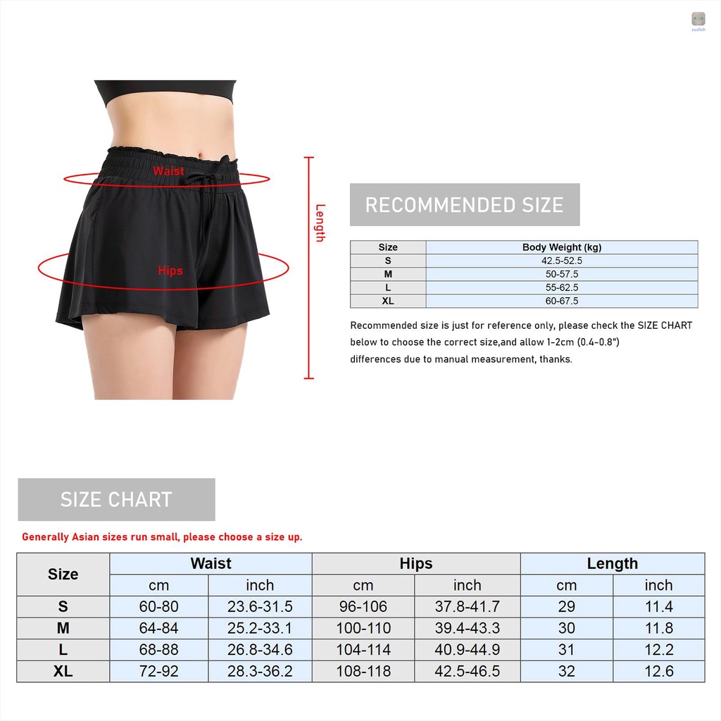 Quần Short Thể Thao Nữ Lưng Cao 2 Trong 1 Chất Liệu Thông Thoáng Nhanh Khô