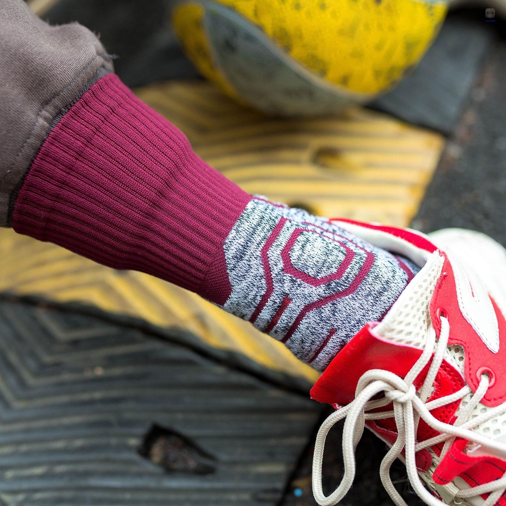 Vớ Thể Thao Dày Dặn Có Đệm Gân Chống Ẩm Chống Trượt Thoáng Khí Cho Nam