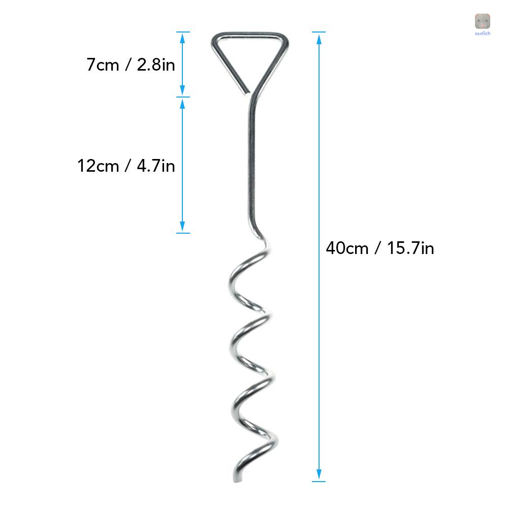 Mỏ Neo Đất Có 4 Móc Xoắn Ốc Và Dây Đai Điều Chỉnh Được Cho Lều Sân Vườn / Mái Hiên