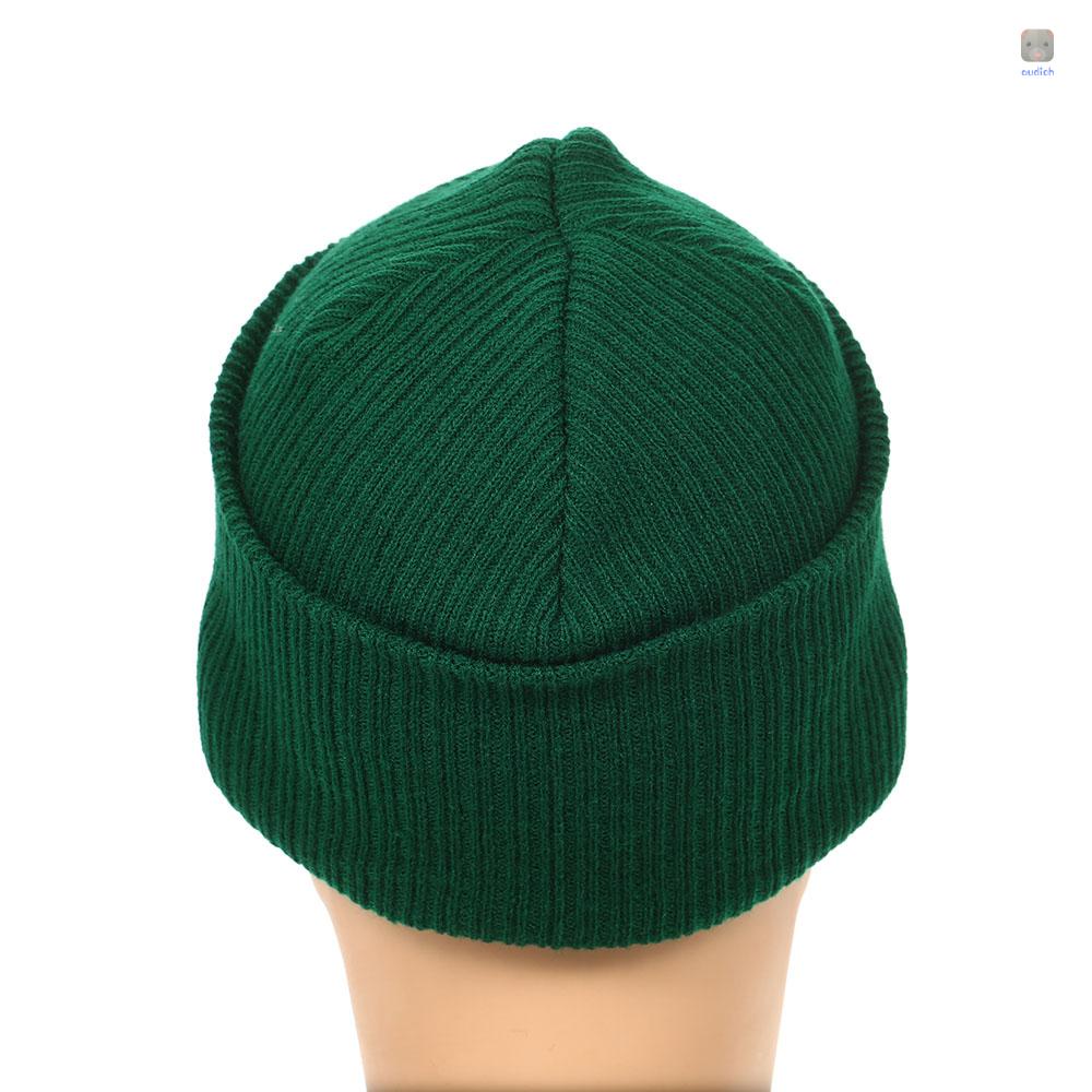 Mũ Len Beanie Dệt Kim Họa Tiết Kẻ Sọc Màu Sắc Tinh Khiết Ấm Áp Thời Trang Unisex