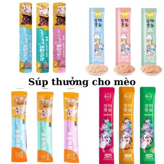 Súp thưởng cho chó mèo thú cưng tổng hợp nhiều vị 15g