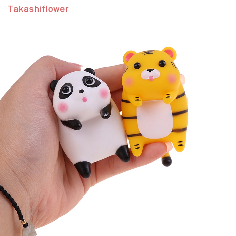 (Takashiflower) Dây Treo Trang Trí Nội Thất Xe Hơi Hình Hổ / Gấu Trúc Đeo Kính