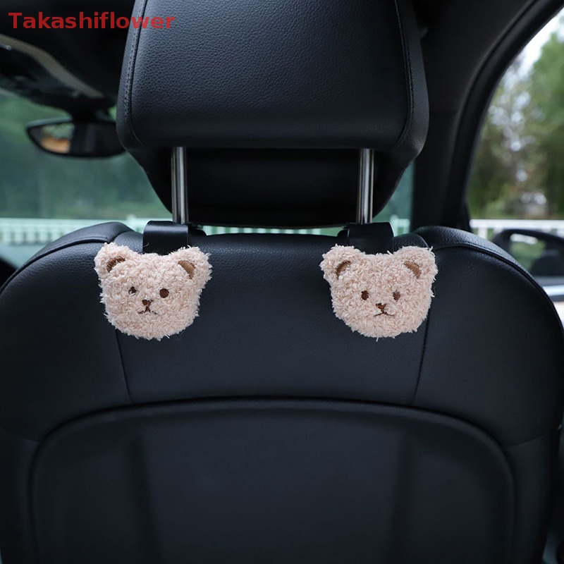 Móc Treo Đồ Bằng Nhựa Hình Gấu Bông Dễ Thương Gắn Sau Ghế Xe Hơi