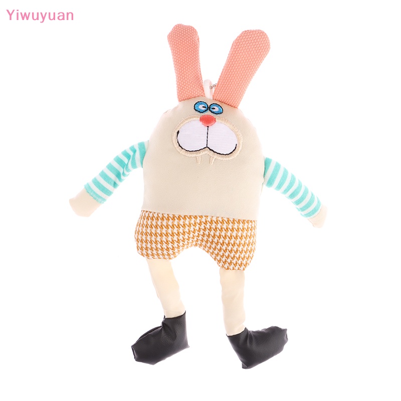 < Yiwuyuan > Móc Chìa Khóa Xe Hơi / Ba Lô / Túi Xách Hình Thỏ Nhồi Bông Dáng Dài Thích Hợp Làm Quà Tặng