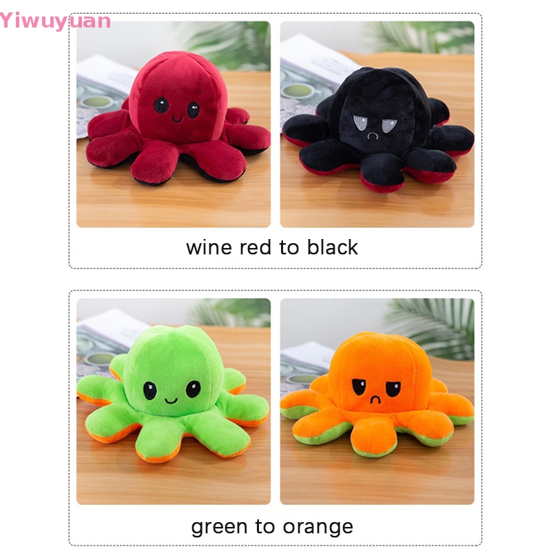 < Yiwuyuan > Tượng Bạch Tuộc Hai Mặt Dễ Thương Làm Quà Sinh Nhật Trang Trí