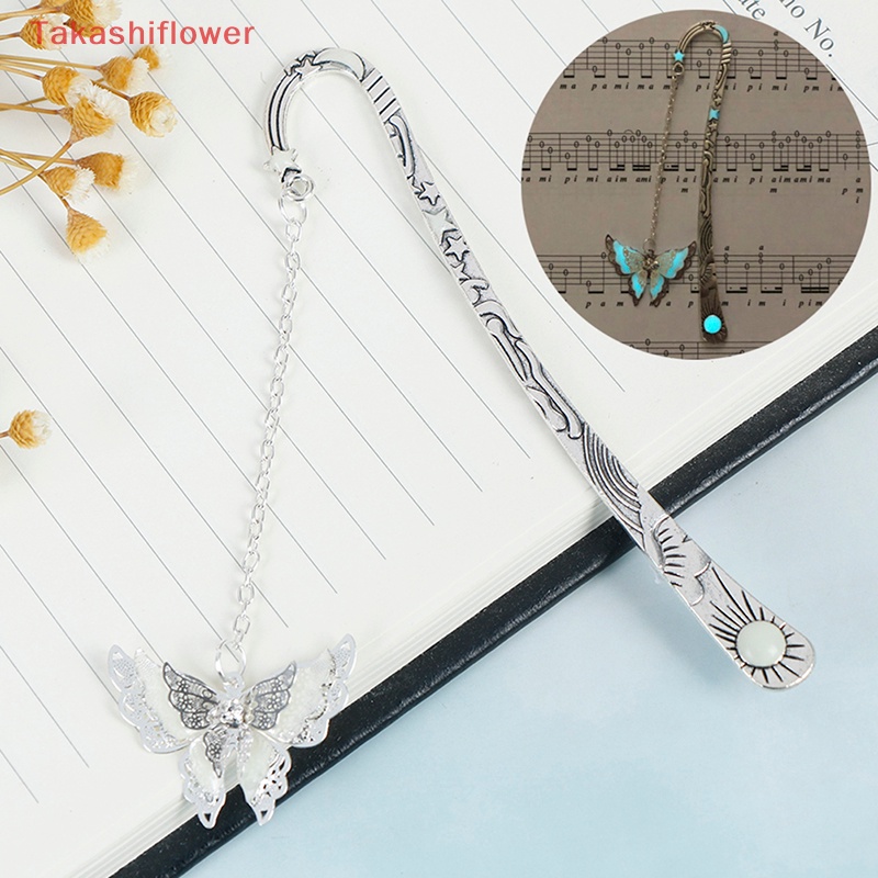 (Takashiflower) Bookmark Bươm Bướm Phát Quang Dùng Làm Thẻ Đánh Dấu Sách Ban Đêm