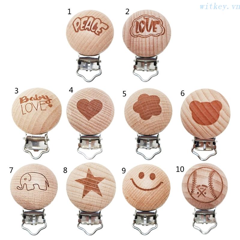 Kẹp Gắn Núm Vú Giả Nhiều Họa Tiết Chống Trộm Cho Bé Sơ Sinh