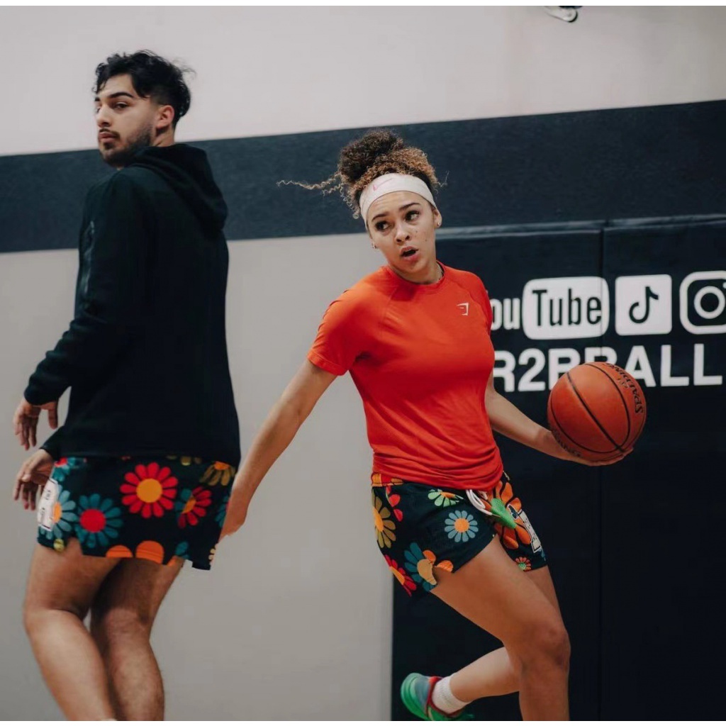 Quần Short Thể Thao Phối Lưới Nhanh Khô Phong Cách Đường Phố Mỹ Thời Trang Mùa Hè Cho Nam Và Nữ