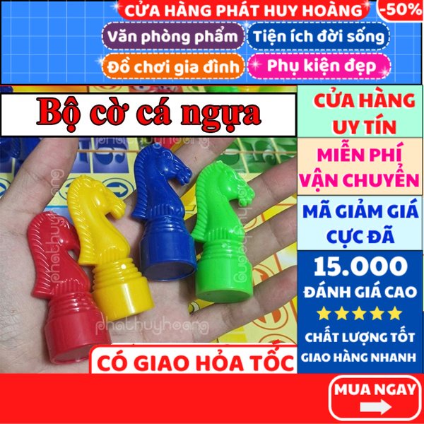 Bộ cờ cá ngựa có hộp bàn nhựa cứng chất lượng cao giá tốt - Phát Huy Hoàng