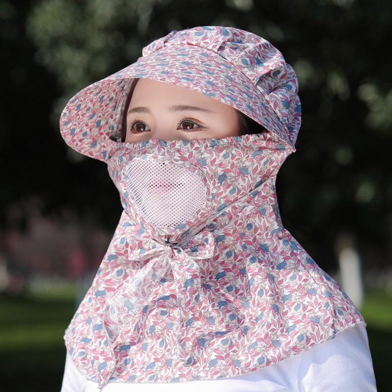 Ygt Mũ Chống Nắng Phối Lưới Thoáng Khí Bảo Vệ Mặt Và Cổ