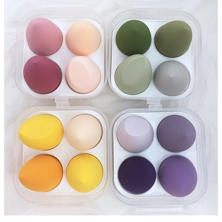 Hôp 4 Bông Mút Trang Điểm Tán Kem Nền Siêu Xịn