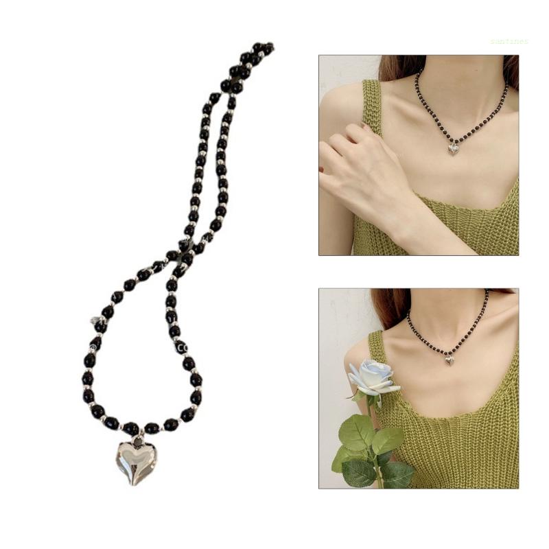 Vòng cổ Mặt Hình Trái Tim Phong Cách Hàn Quốc Thời Trang Cho Nữ