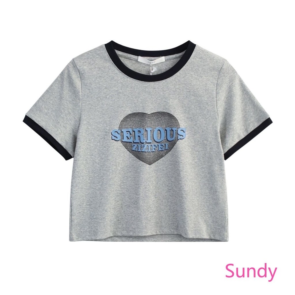 Áo Thun Tay Ngắn Cổ Tròn Dáng Rộng Thời Trang Mùa Hè Phong Cách Hàn Quốc Cho Nữ Có Size Lớn