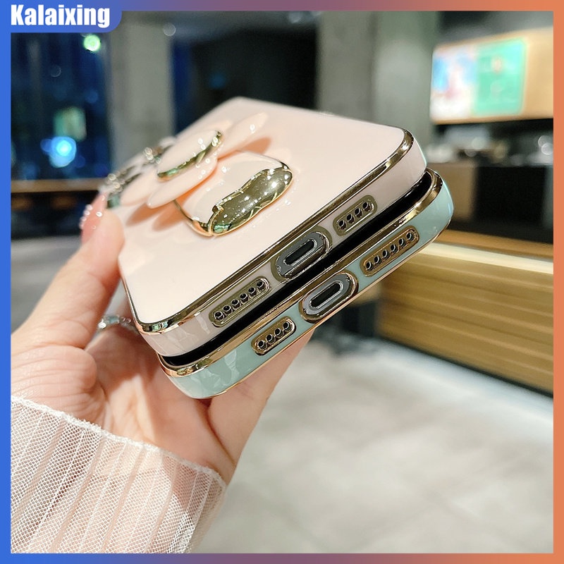 Ốp Điện Thoại Dẻo Họa Tiết Hoạt Hình Cối Xay Gió Mạ Điện Dễ Thương Cho iPhone 14 Pro Max 14Plus 13 Pro Max 13Mini