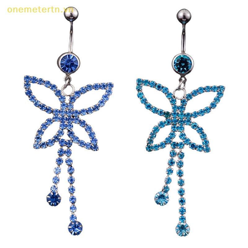 Khuyên Rốn Hình Bướm Đính Đá Zircon Thời Trang Cho Nữ