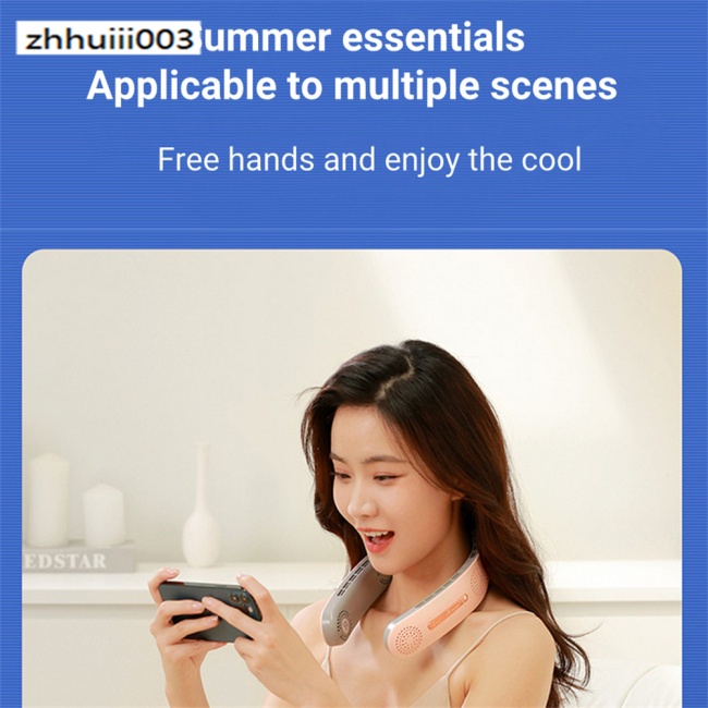 Quạt Đeo Cổ Không Cánh Tiếng Ồn Có Thể Sạc Lại Bằng Cổng Usb A306