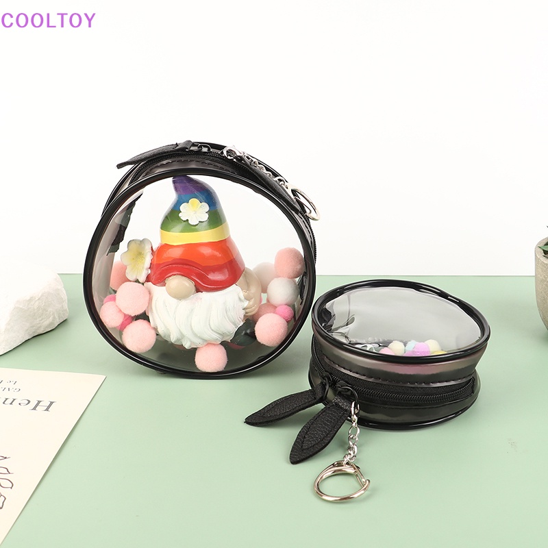 Cooltoy Hộp Đựng Búp Bê Bằng PVC Trong Suốt Hình Tròn Chống Bụi Có Khóa Kéo Trưng Bày