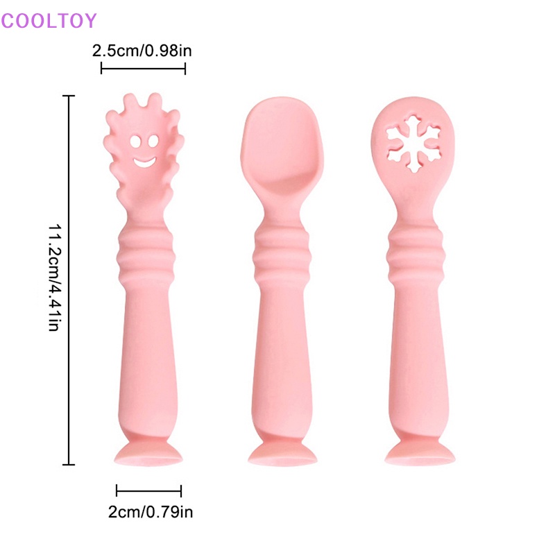 Cooltoy Bộ 3 Muỗng Tập Ăn Dặm Cho Bé Dễ Thương