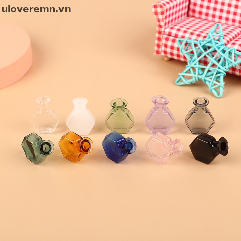 1 Bình Hoa Thủy Tinh Mini Tỉ Lệ 1: 12 Trang Trí Nhà Búp Bê