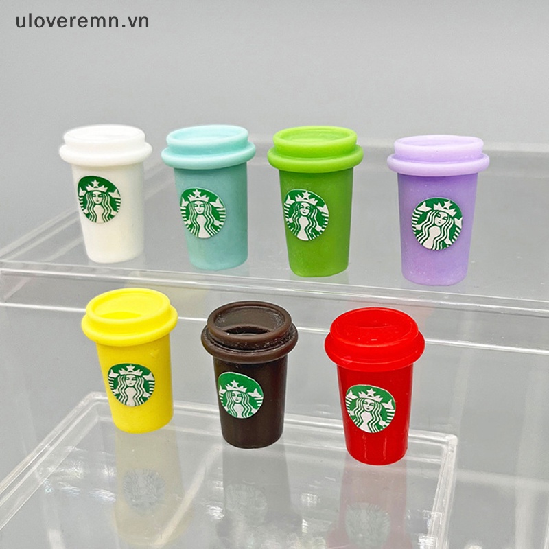Uloveremn Set 5 Ly Cà Phê Mini Trang Trí Phong Cảnh Nhà Búp Bê