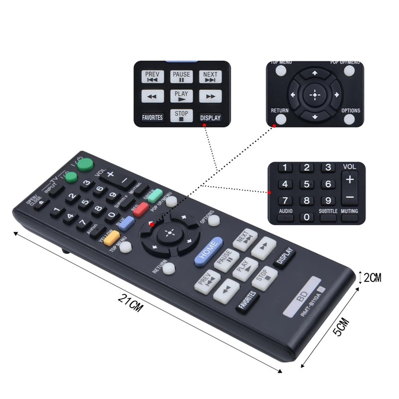 SONY Điều Khiển Từ Xa Cho Đầu Đĩa DVD Blu-ray RMT-B119A BDP-BX18 BDP-S185 BDPBX38 BDP-S370 RMT-B110A