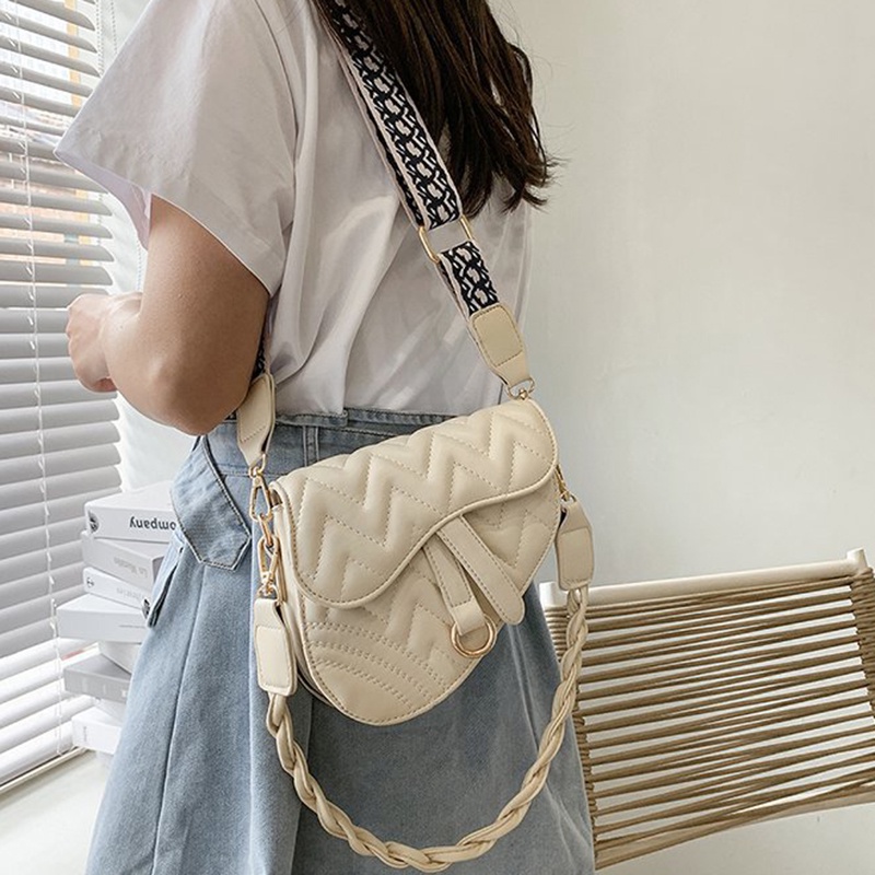 IELGY Túi Đeo Chéo Vai Màu Trang Sành Điệu Cho Nữ