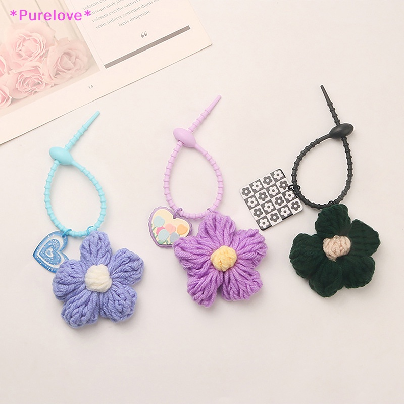 Móc Khóa Hoa Đan Len Dễ Thương Sáng Tạo Mới