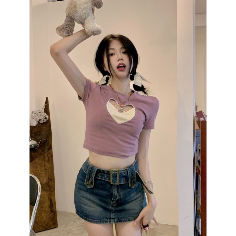 Áo baby tee Thun croptop 100% Cotton Tay Ngắn Thời Trang Mùa Hè Cho Nữ