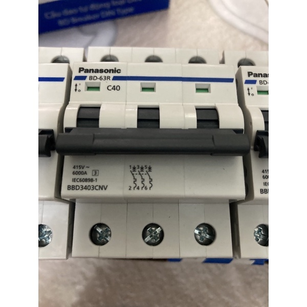 Cầu dao MCB CB 3P 3 Pha 3 Tép 25A 32A 40A 50A 63A Panasonic