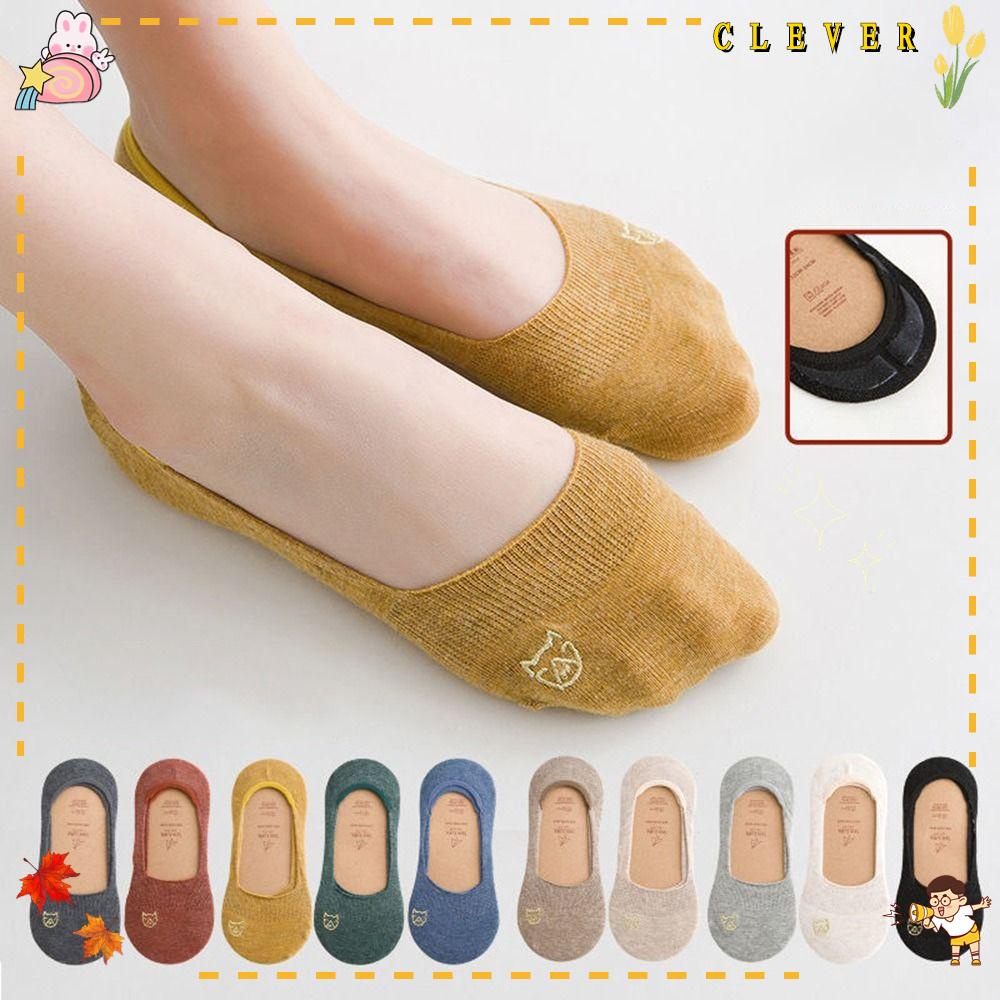 Đôi Vớ Cotton Ngắn Họa Tiết Thêu Thời Trang Cho Nữ