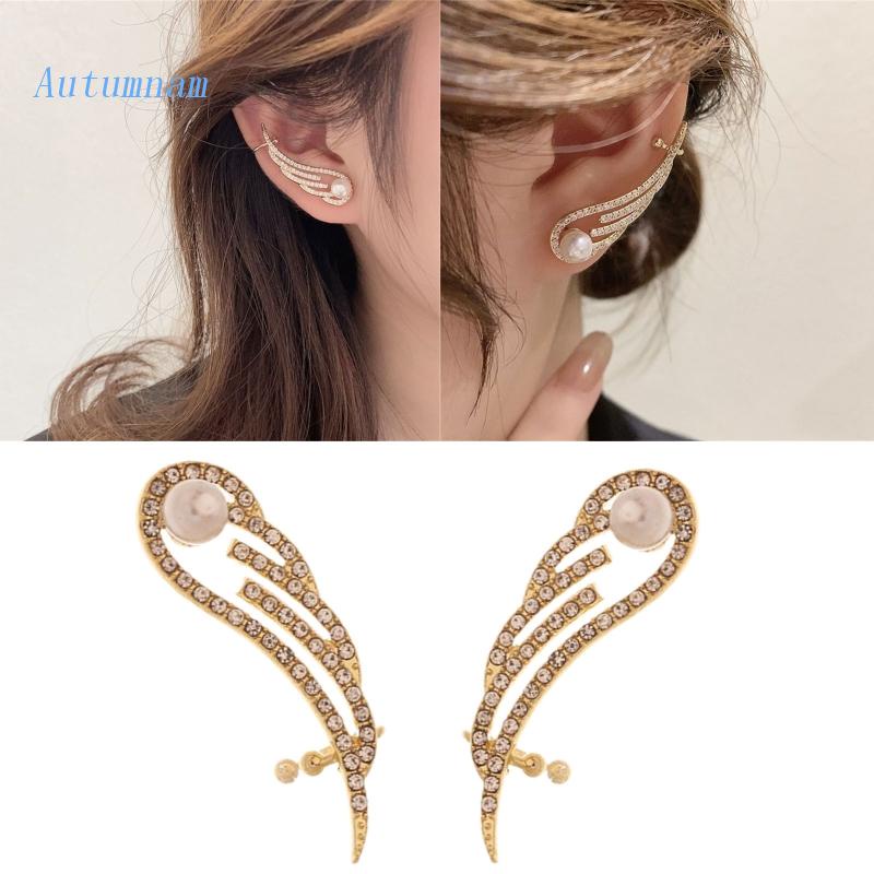 Bông Tai Cánh Thiên Thần Đính Đá Zircon Thời Trang Dành Cho Nữ