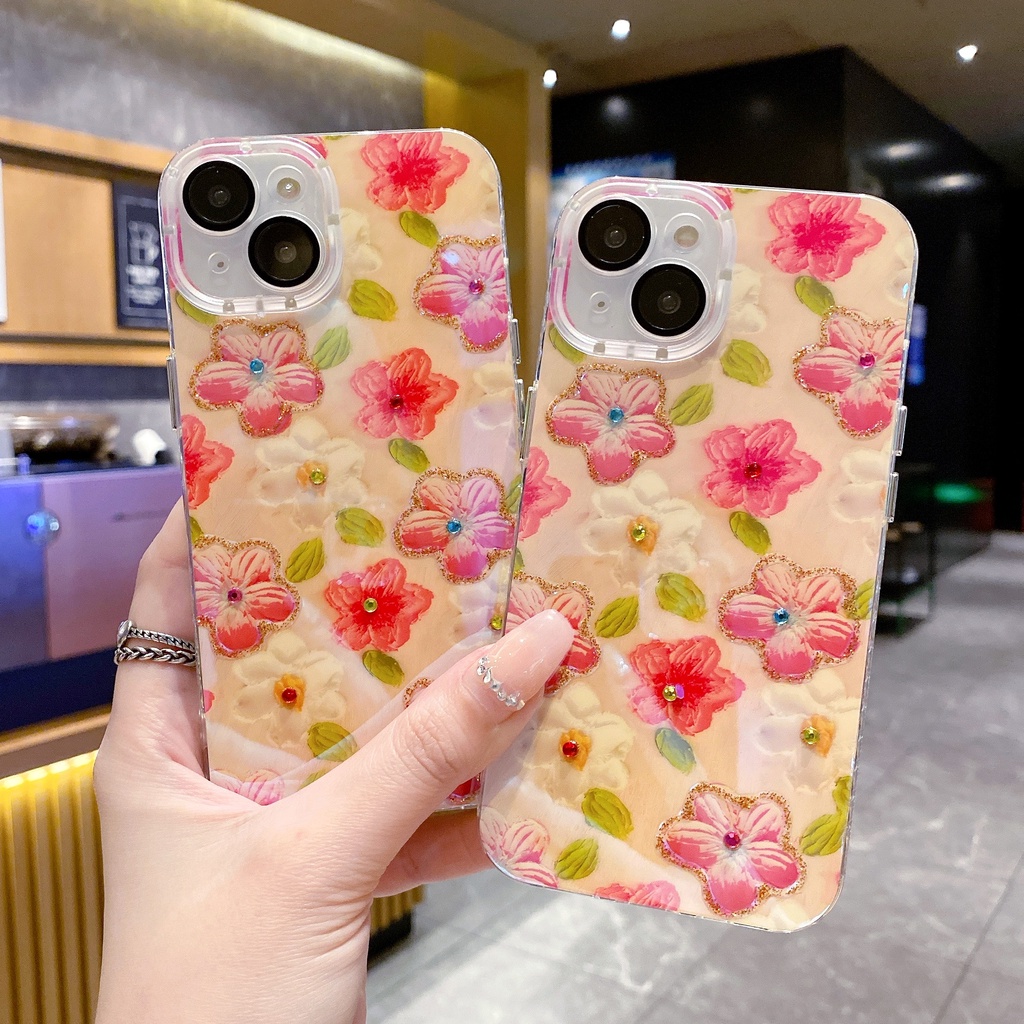 Ốp Điện Thoại TPU Chống Sốc Họa Tiết Tranh Sơn Dầu Cho IPhone 14 13 12 11 Pro Max