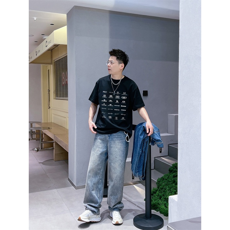 Áo Thun Tay Ngắn Cổ Tròn In Họa Tiết Thời Trang Xuân Hè Mới Nhất B-A 88-Jhjrfhf 2023