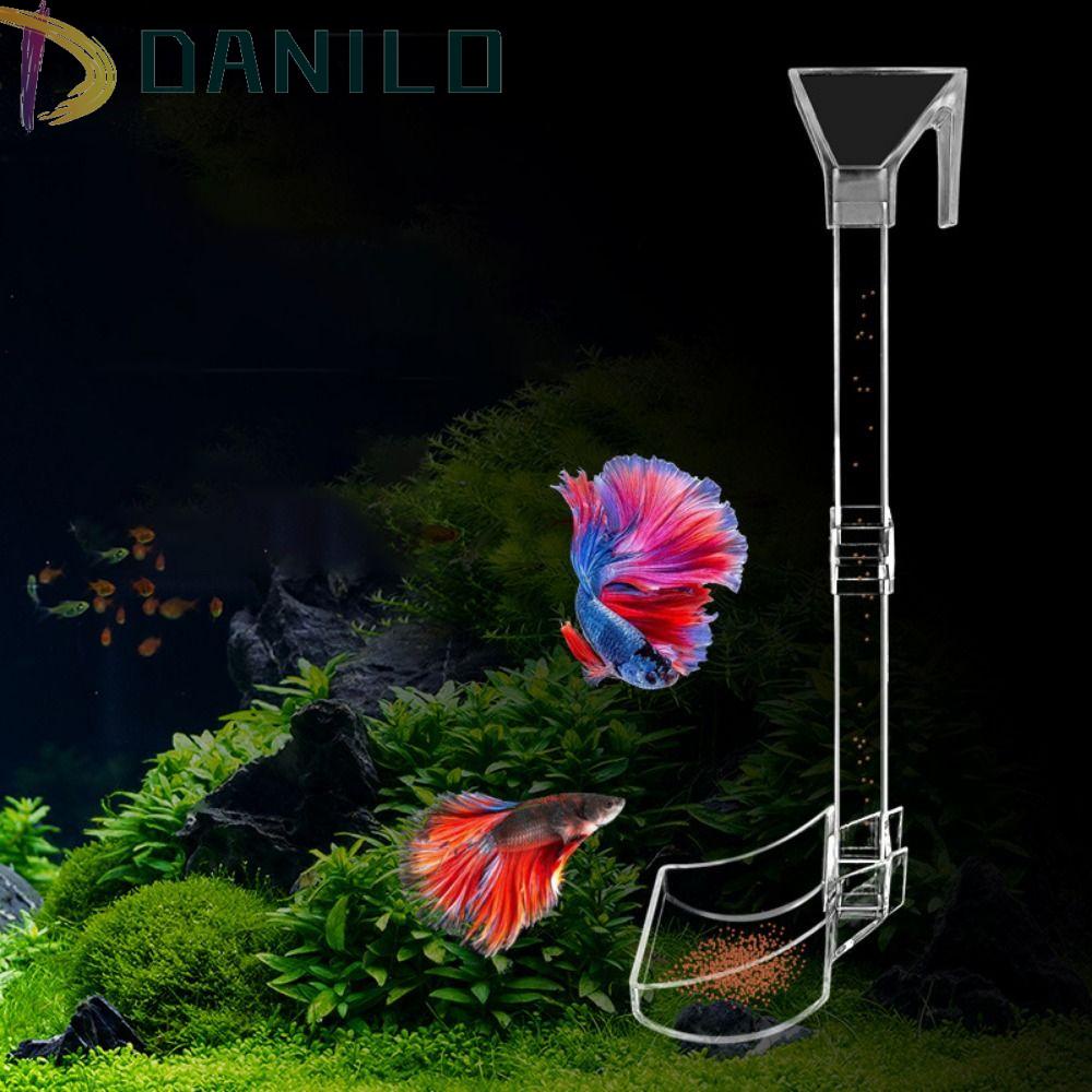 1 Bộ Ống Cho Cá Ăn Trong Suốt Bằng Nhựa Có Giác Hút Tiện Dụng