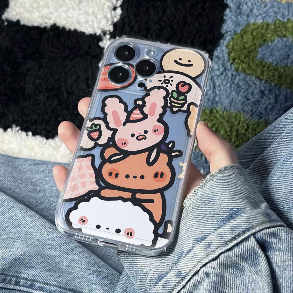 ✅Ốp Điện Thoại Mềm Chống Sốc Họa Tiết Động Vật Đơn Giản Xếp Chồng Lên Nhau Cho Apple max13 iPhone1214pro6ins Style 7811 Q7RP