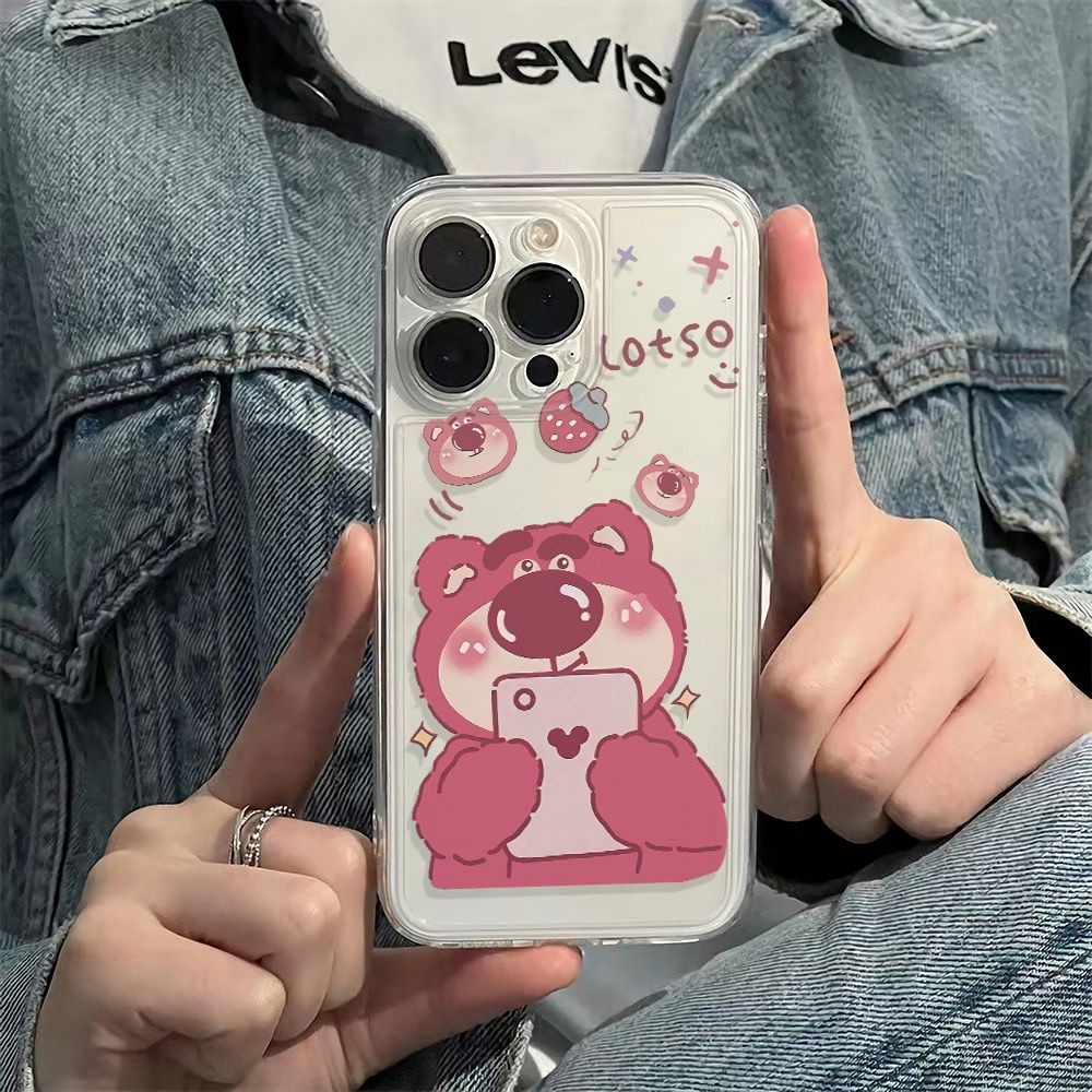 ✅Ốp Điện Thoại Dẻo Họa Tiết Gấu &amp; Dâu Tây Dễ Thương Chống Sốc Cho iPhone12 Plus6In 78 14promax 1113