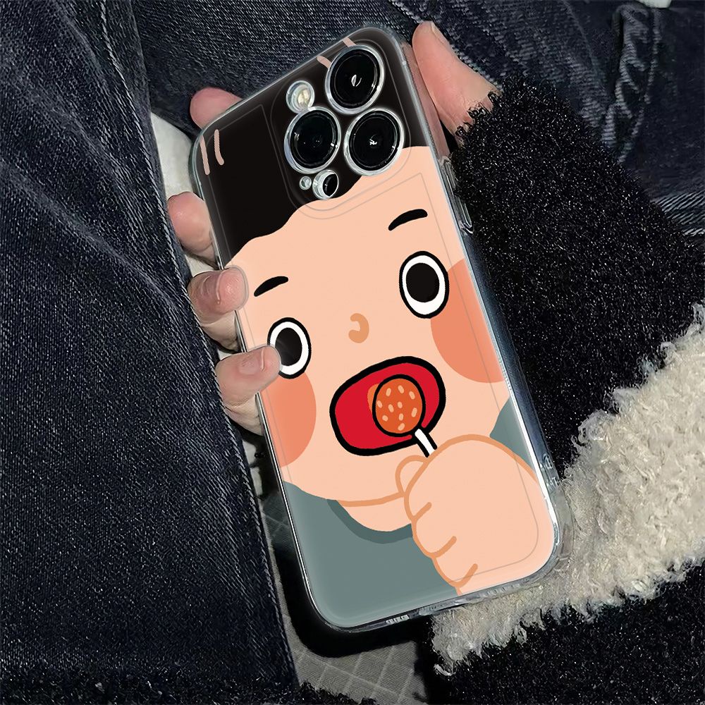 ✅Ốp Điện Thoại Mềm Chống Sốc Hình Kẹo Mút Cho Iphone1214pro13 6In 78max 11 Apple plus GT6A