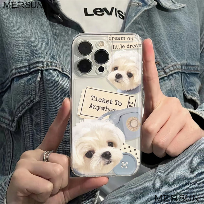 ✅Ốp Điện Thoại Mềm Chống Sốc Họa Tiết Chú Cún Đơn Giản 7814pro11 6In 13maxiPhone12 Apple O7MQ