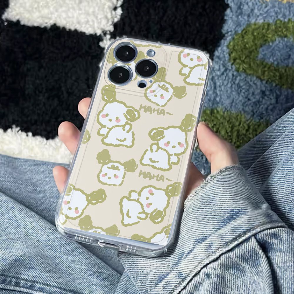 ✅Ốp Điện Thoại Dẻo Họa Tiết Hoạt Hình Chú Chó Dễ Thương Chống Sốc Cho iPhone1213 6Inmax14Pro11 78