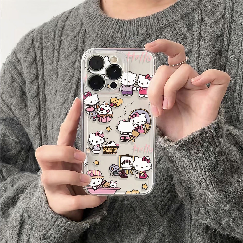 ✅Ốp Điện Thoại Mềm Chống Sốc Hình Hello Kitty Cho Iphone 6Iniphone12Plus max13 11 Apple 14pro 78 EVRH