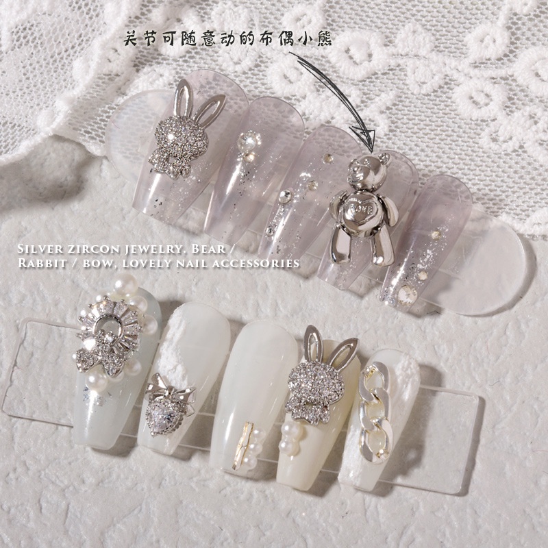 Hộp Phụ Kiện Đá Zircon Trang Trí Móng Tay Phong Cách Mới