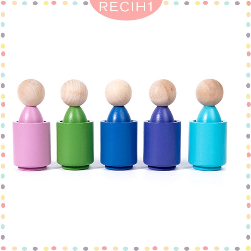 [Recih] Đồ Chơi Búp Bê Phân Loại Bằng Gỗ Theo Phương Pháp Montessori Phù Hợp Với Bé Gái