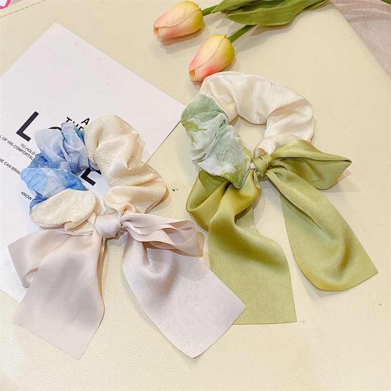 Dây Cột Tóc Thắt Nơ Màu Sắc Xinh Xắn Thời Trang Mùa Hè Cho Nữ