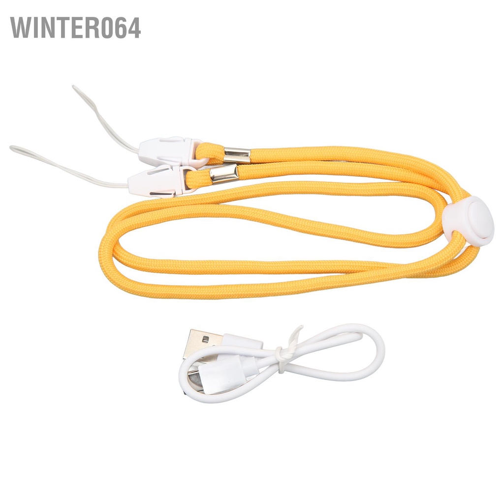 Winter064 Quạt Treo Cổ Hình Con Vịt Nhỏ Sạc USB Vòng Có Dây Tích Hợp Pin