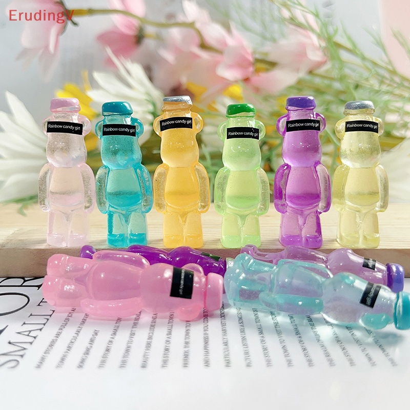 [ErudingV] Set 5 Phụ Kiện Trang Sức Điện Thoại Hình Gấu Dạ Quang Bằng Nhựa Resin Thủ Công DIY