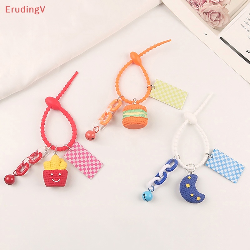 DELL [ErudingV] Móc Khóa Hình Hamburger Mặt Trăng Ngôi Sao Dễ Thương Trang Trí Ba Lô [Mới]