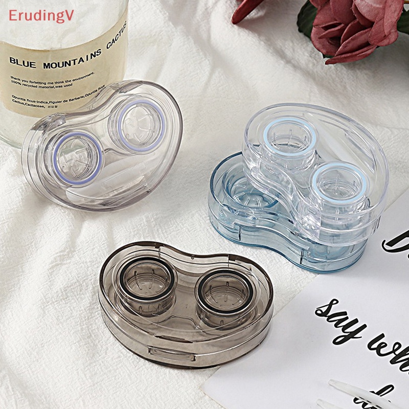 [ErudingV] Hộp Đựng Kính Áp Tròng Trong Suốt Phong Cách Lạnh Đơn Giản Di Động Kèm Nhíp Gắp [Mới]