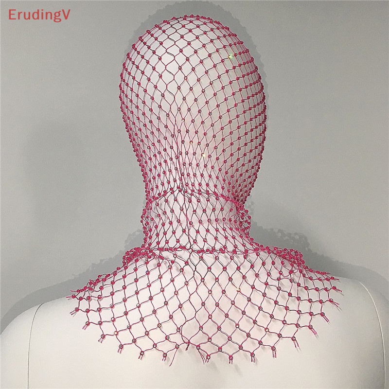 [ErudingV] Khăn Trùm Đầu Co Giãn Đính Kim Cương Giả Lấp Lánh Cho Nữ