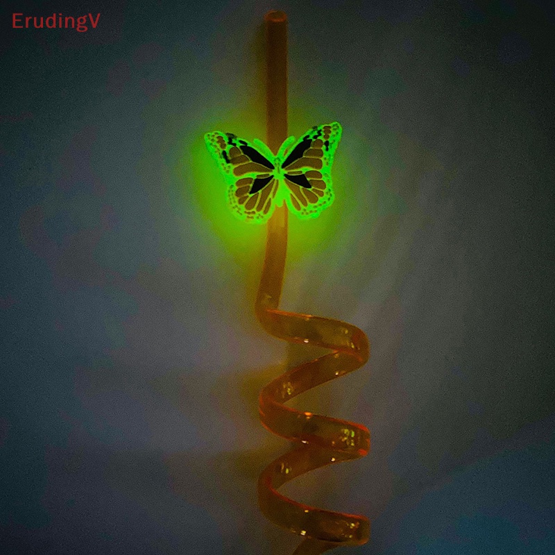 [ErudingV] Ống Hút Hình Bướm Có Đèn Ngủ Sáng Tạo Trang Trí Tiệc Cá Nhân Hóa [Mới]